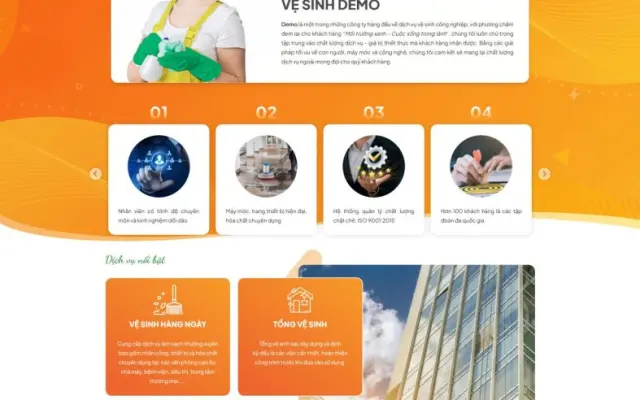 Giao Diện Website Dịch Vụ Vệ Sinh: Tối Ưu SEO, Đột Phá