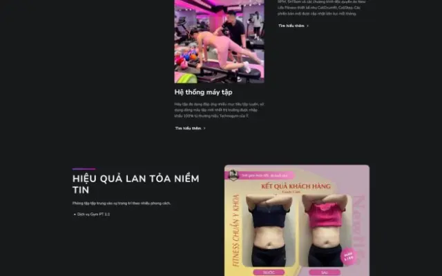 Giao Diện Website Phòng Gym Fitness: Đột Phá Thiết Kế, Chuẩn SEO