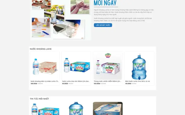 Website bán nước khoáng