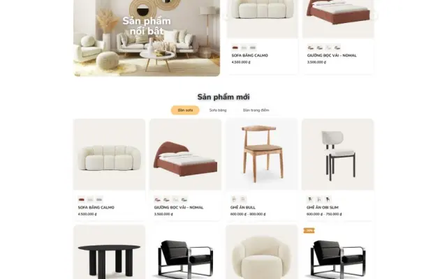 Website bán sofa hiện đại chuẩn seo