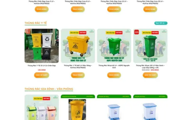 Website Bán Thùng Rác Chuyên Nghiệp Chuẩn SEO 2026