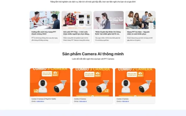 Website đại lý internet viễn thông fpt – tối ưu bảng giá gói cước
