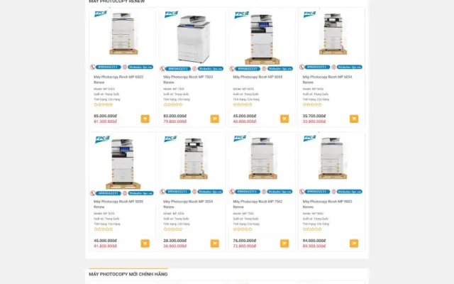 Website Dịch Vụ Sửa Chữa / Cho Thuê Máy Photocopy