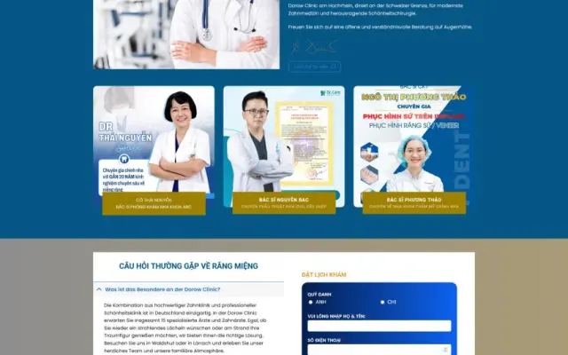 Website Nha Khoa Cao Cấp – Giao Diện Phòng Khám Chuẩn SEO