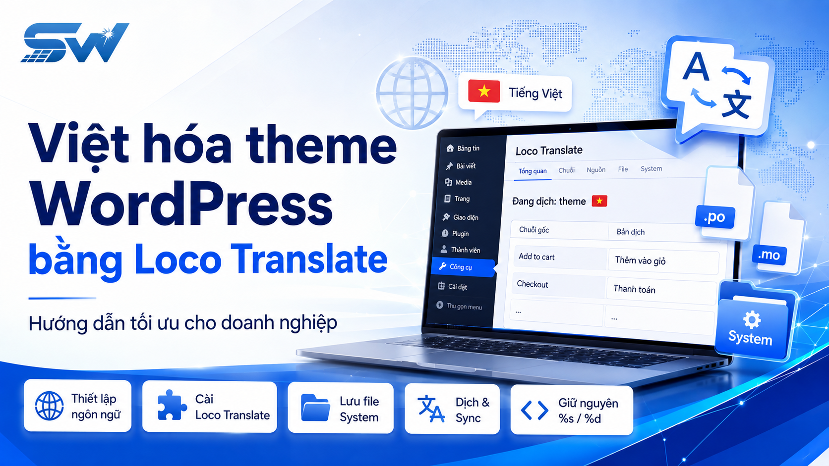 Việt hóa theme WordPress bằng plugin Loco Translate