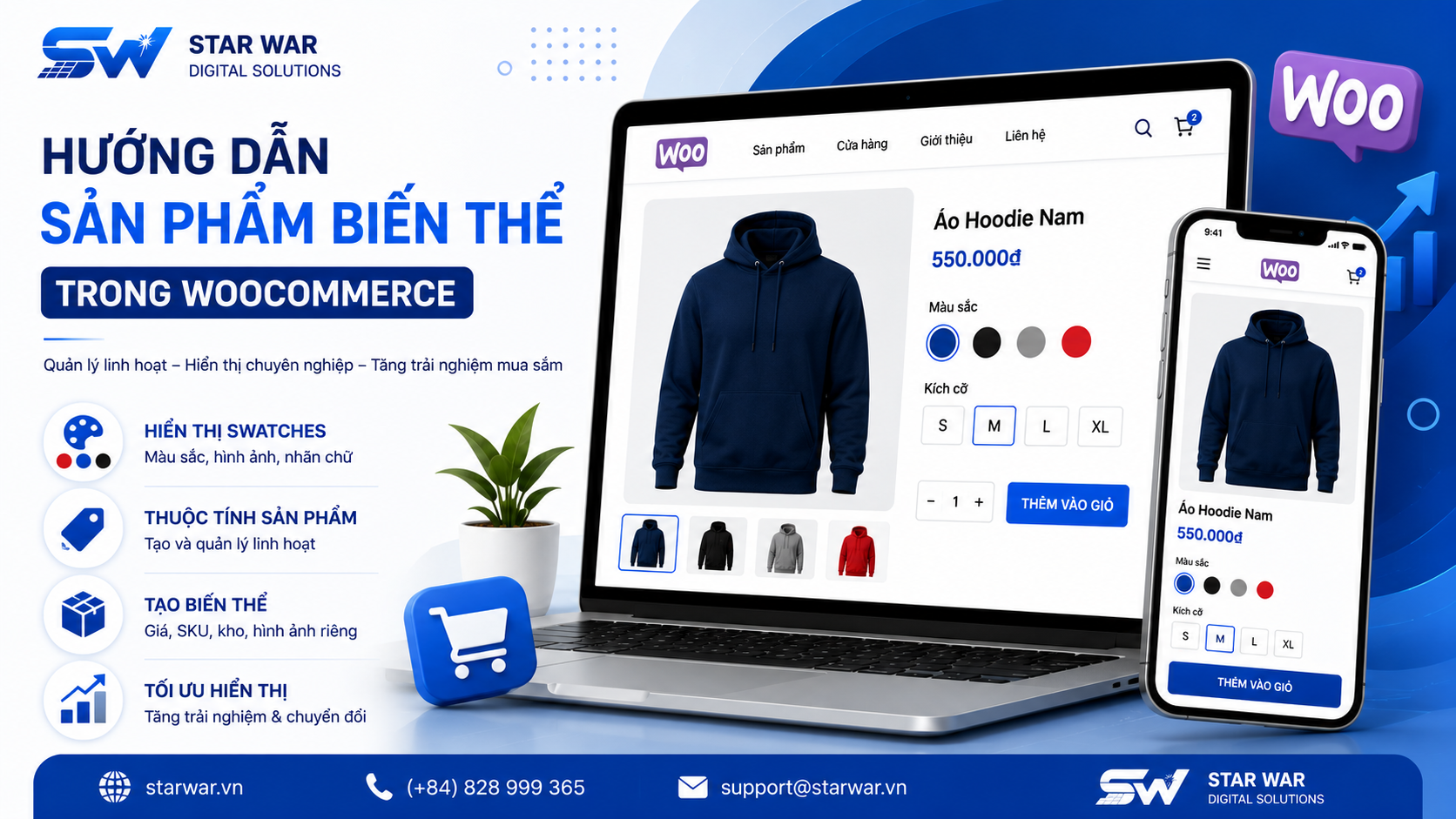 Hướng dẫn đăng sản phẩm có biến thể trong Woocommerce