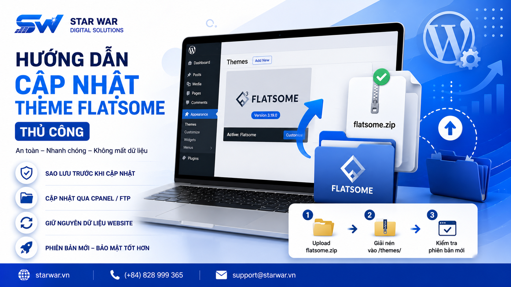 Hướng dẫn cập nhật Theme Flatsome thủ công