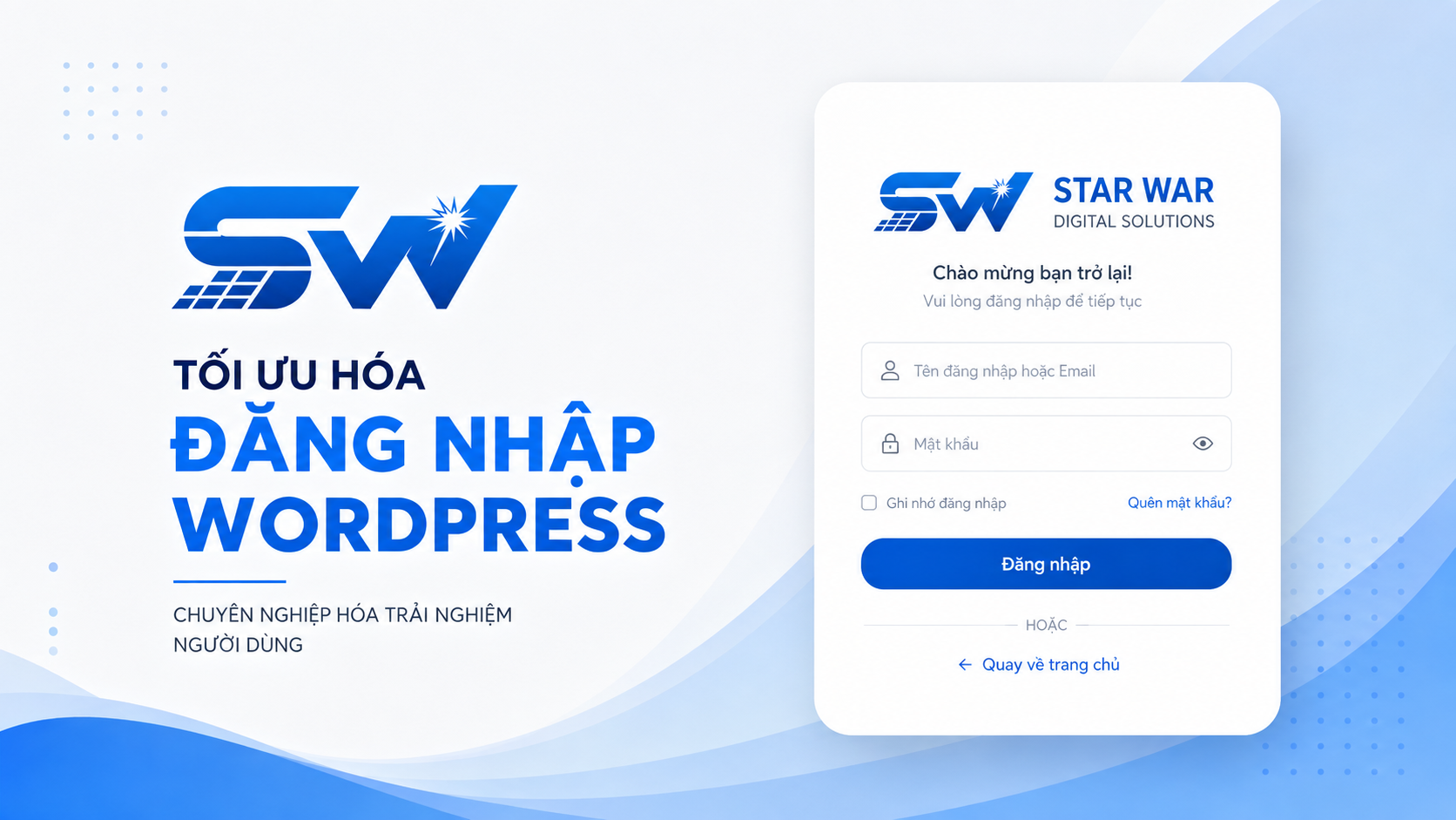 Chỉnh trang đăng nhập đẹp cho WordPress