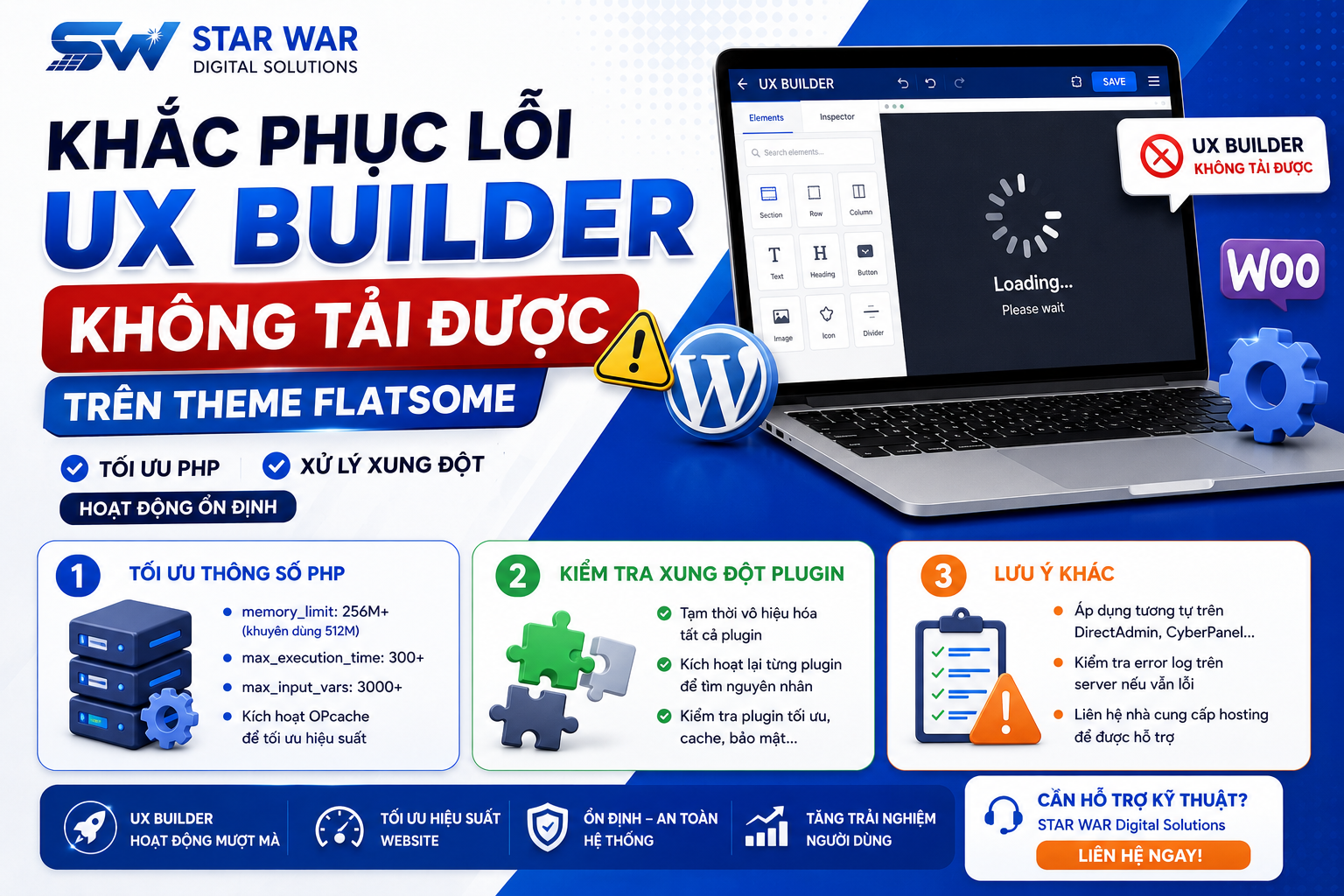 Fix lỗi UX Builder trên Theme Flatsome không load được
