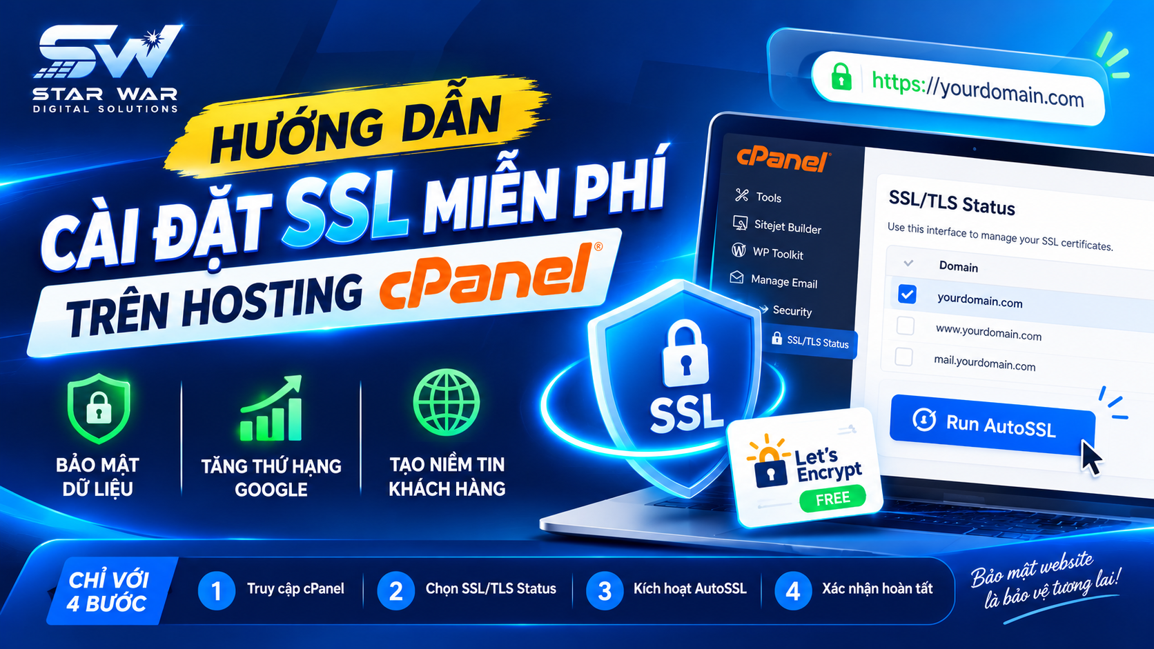 Cài đặt SSL miễn phí trên Hosting cPanel