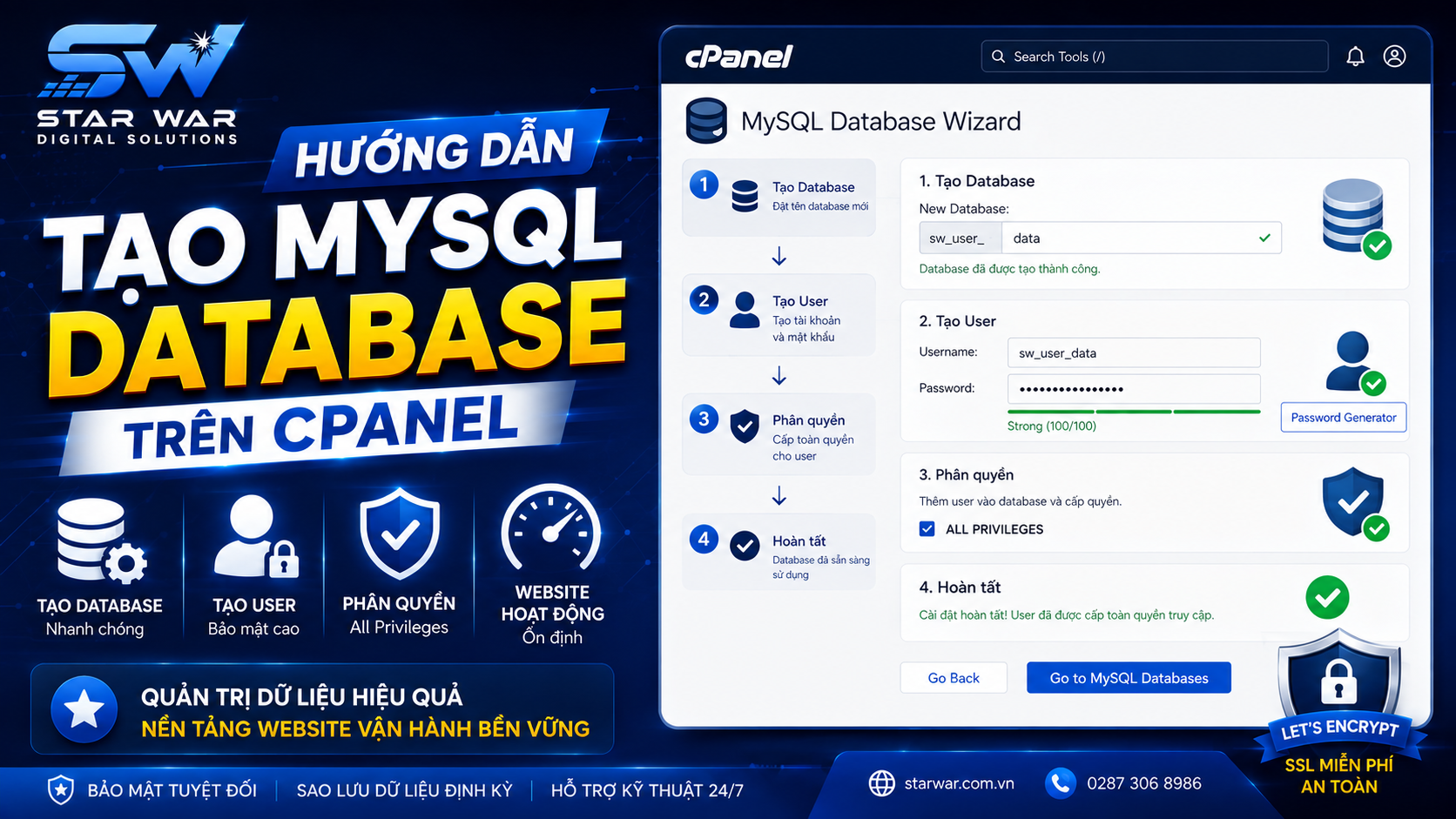 Cách tạo MySQL Database trên Hosting cPanel