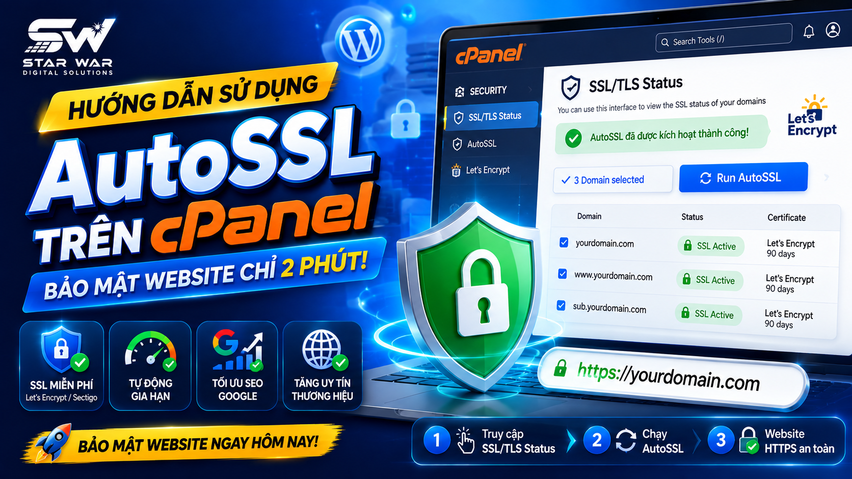 Hướng dẫn sử dụng AutoSSL trên cPanel