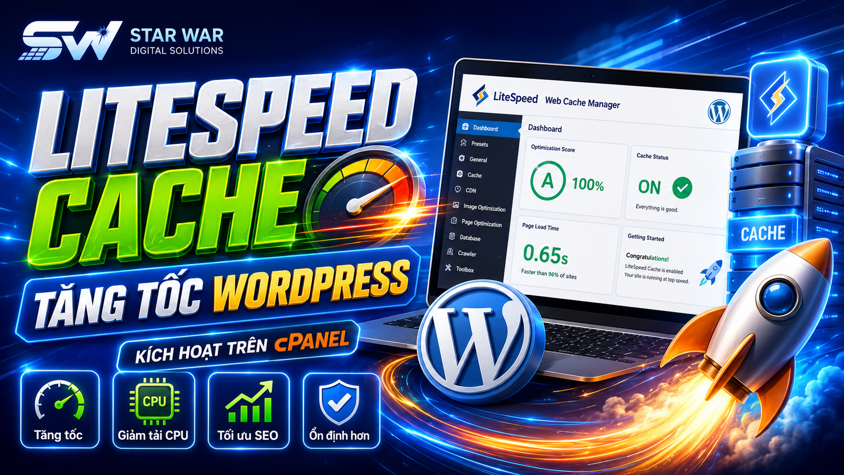 Kích hoạt LiteSpeed Cache cho Website trên Hosting Cpanel