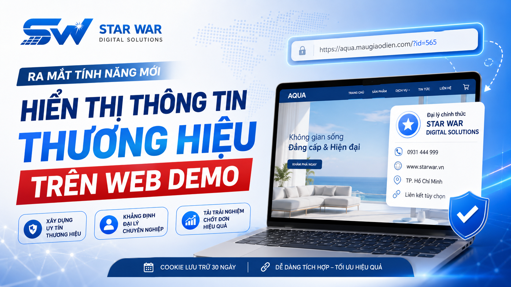 STAR WAR ra mắt tính năng Show thông tin Web demo dành cho đại lý