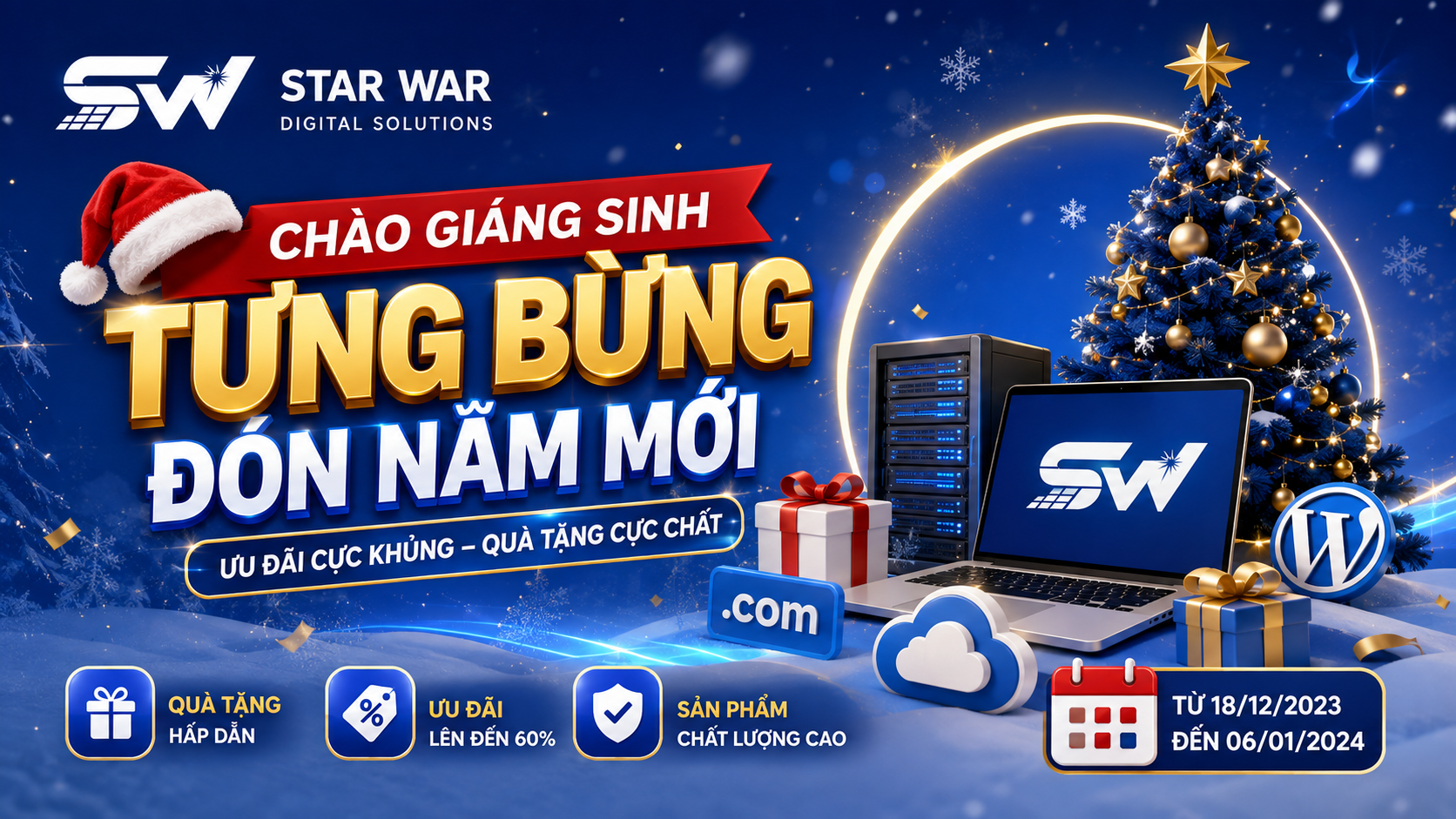 [BIG SALE CUỐI NĂM] Giảm giá chào Giáng Sinh – tưng bừng đón Năm Mới 2024
