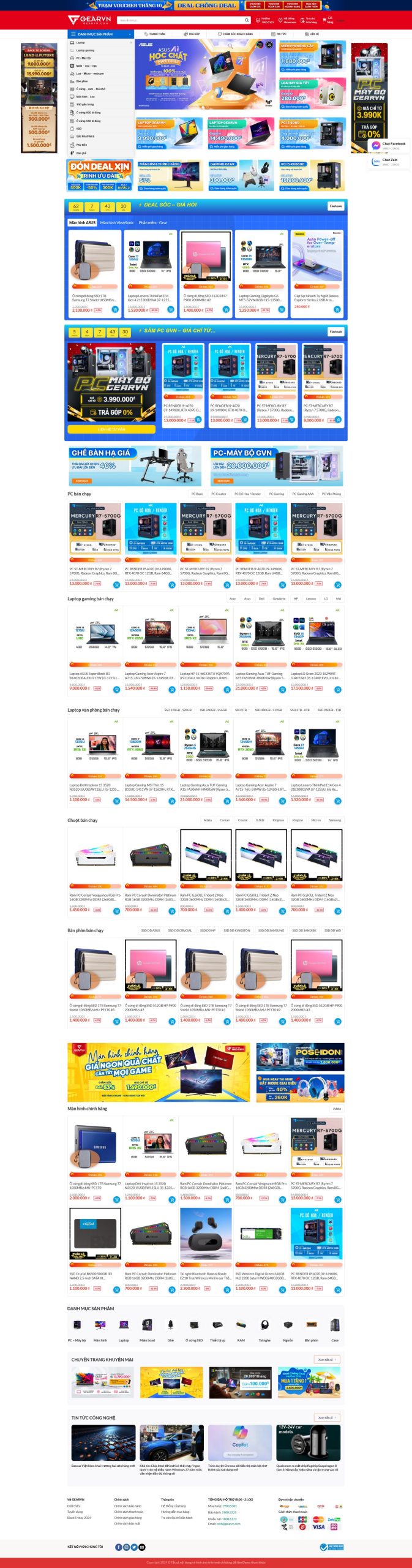 Giao diện Giao Diện Web Máy Tính Gaming: Tối Ưu SEO, Xử Lý Thần Tốc