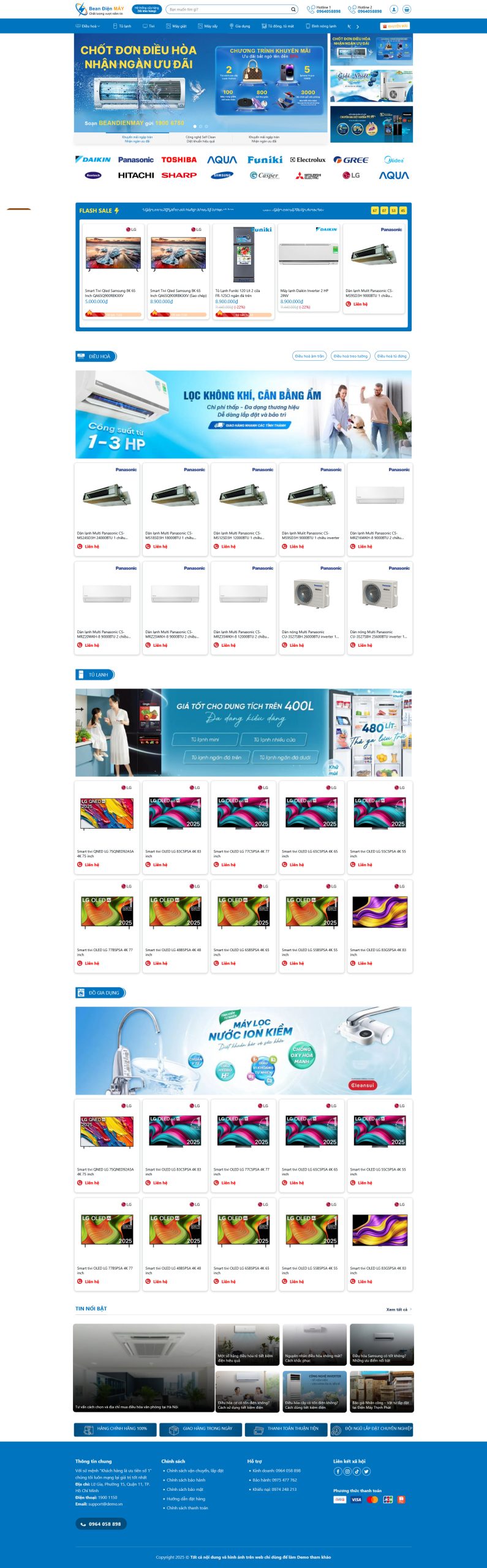 Giao diện Giao Diện Website Điện Máy Chuyên Nghiệp, Chuẩn SEO 2026