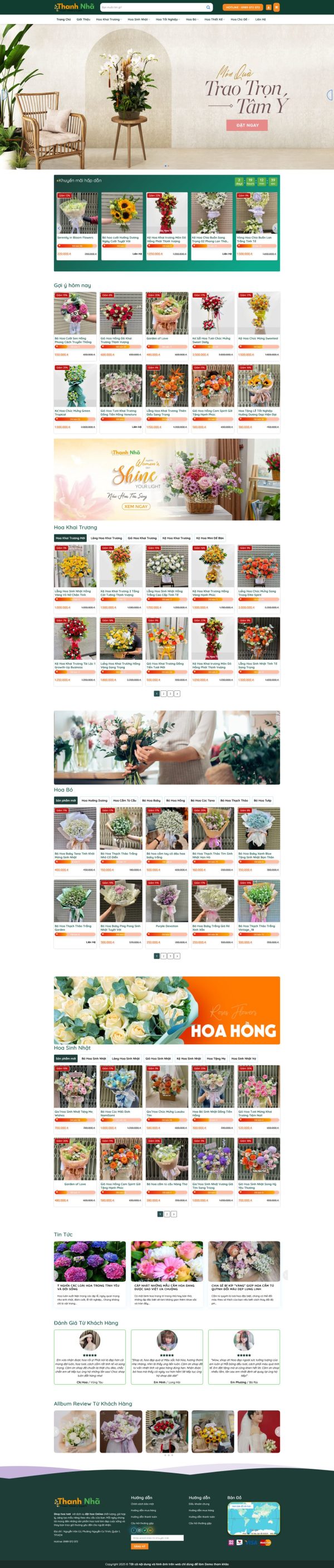 Ảnh 2 - Giao Diện Website Hoa Tươi Đẹp Mắt: Đặt Hoa Nhanh, Chuẩn SEO