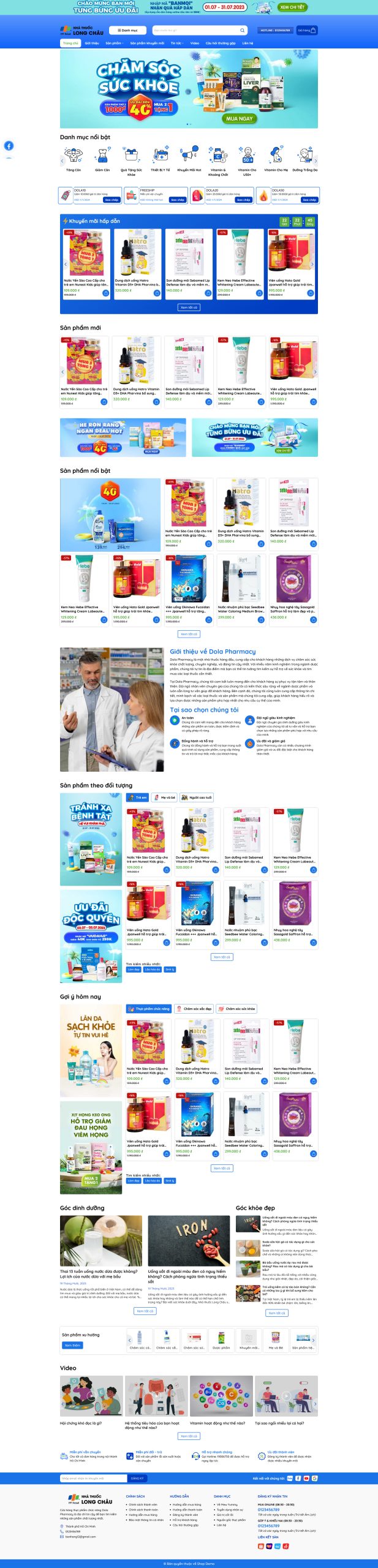 Giao diện Giao Diện Website Nhà Thuốc Chuyên Nghiệp: Chuẩn SEO, Đạt Chuẩn GPP