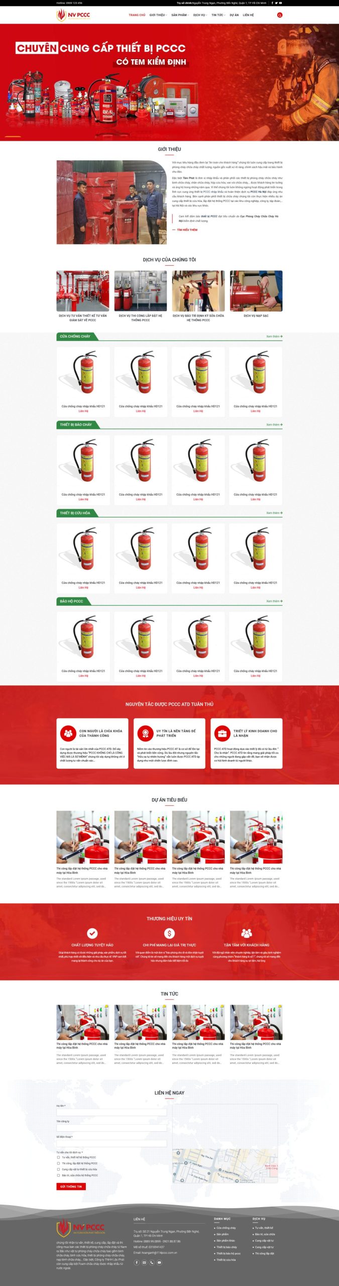 Giao diện Giao Diện Website PCCC Chuyên Nghiệp: Tối Ưu SEO, Đạt Chuẩn