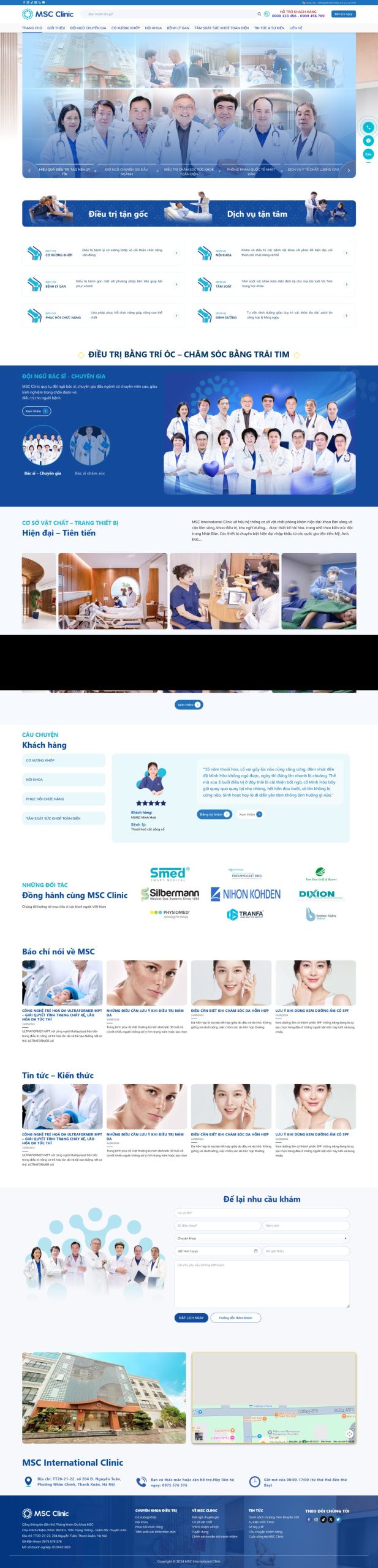 Giao diện Giao Diện Website Phòng Khám Đa Khoa Chuyên Nghiệp, Chuẩn SEO