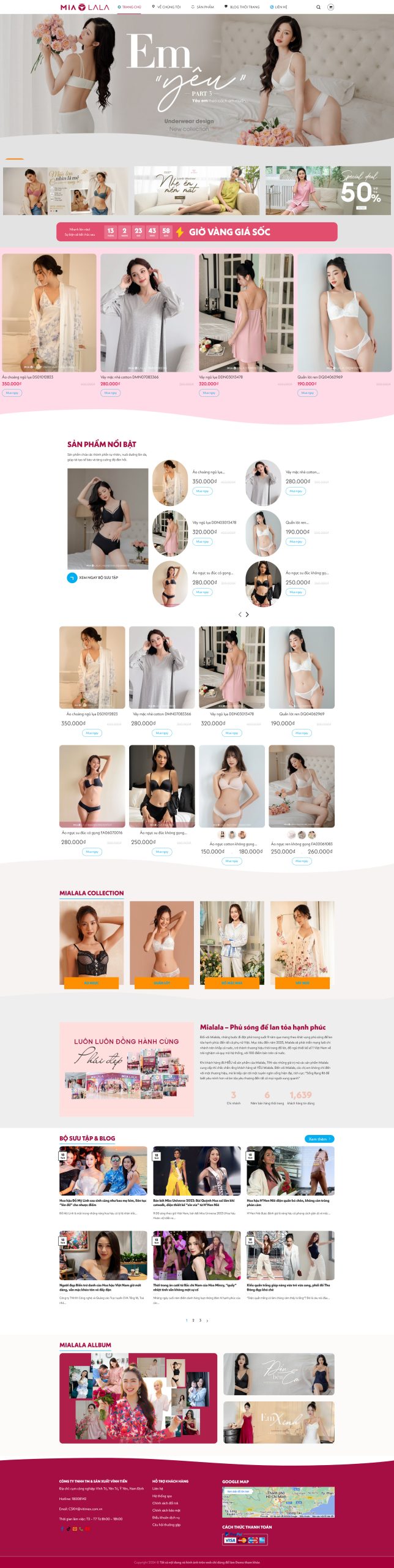Giao diện Giao diện website thời trang đẹp quyến rũ, chuẩn SEO