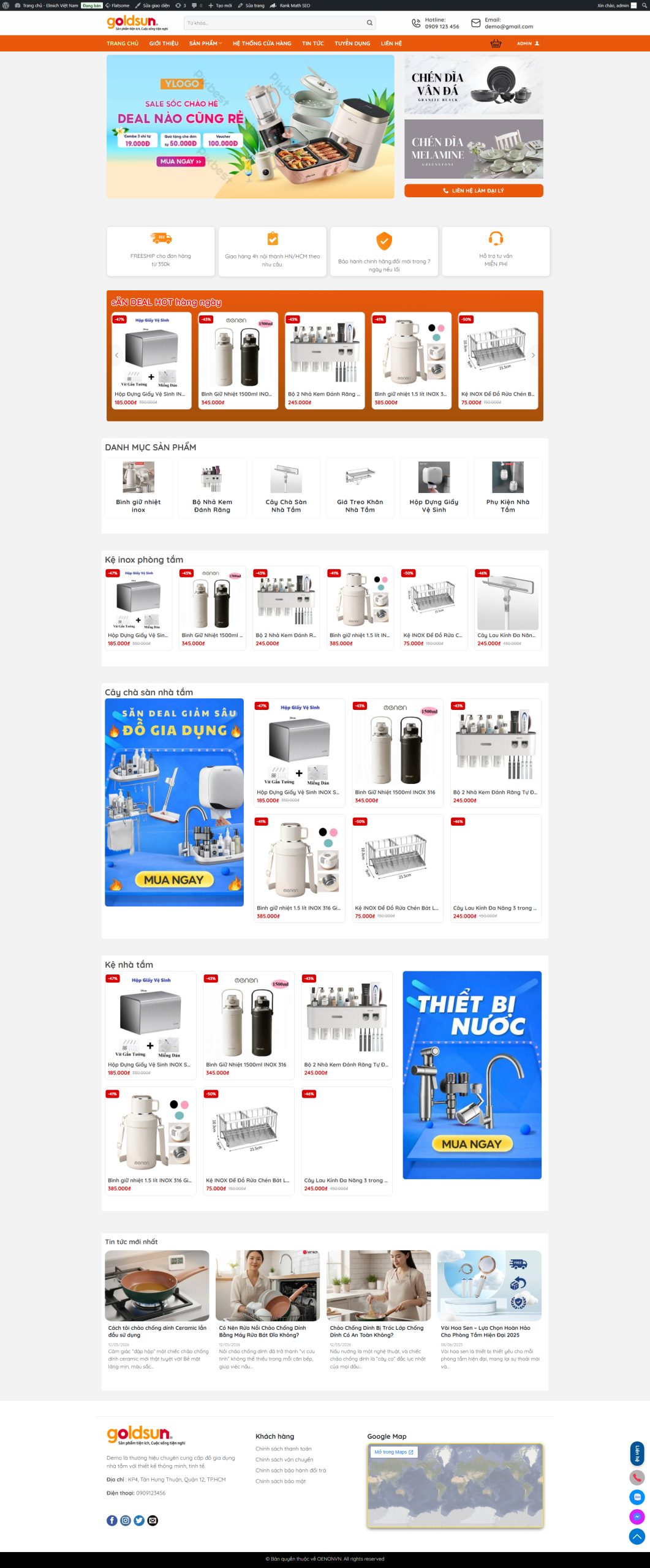 Giao diện Website bán đồ gia dụng