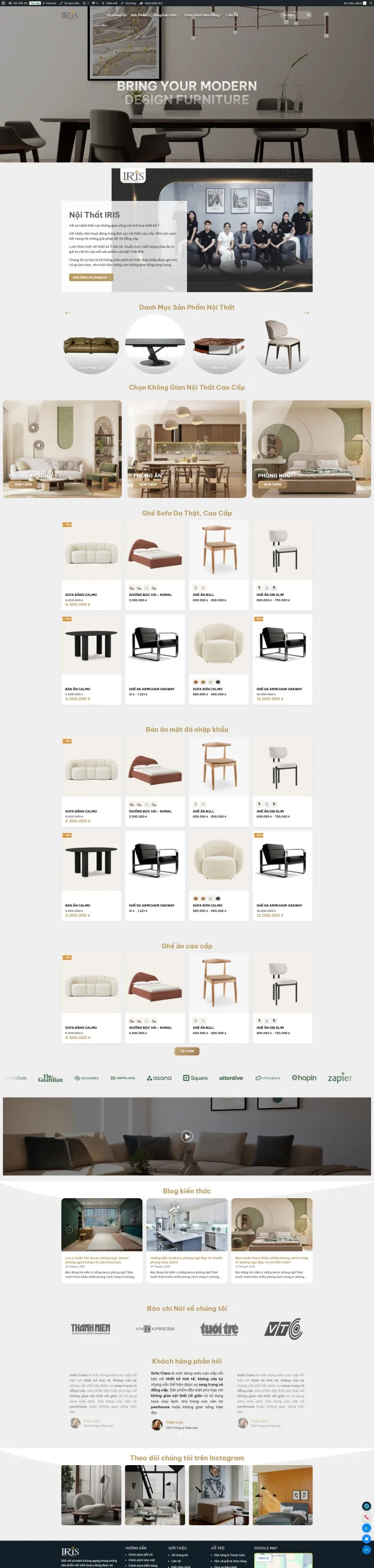 Website Bán Đồ Nội Thất Đẹp, Hiện Đại Chuẩn SEO
