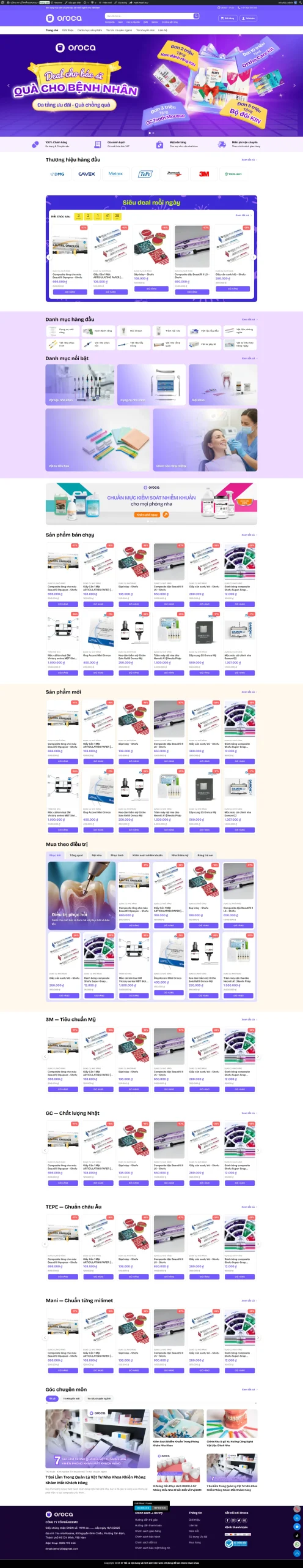 Website Bán Dụng Cụ Nha Khoa – Thiết Bị Y Tế Chuyên Nghiệp