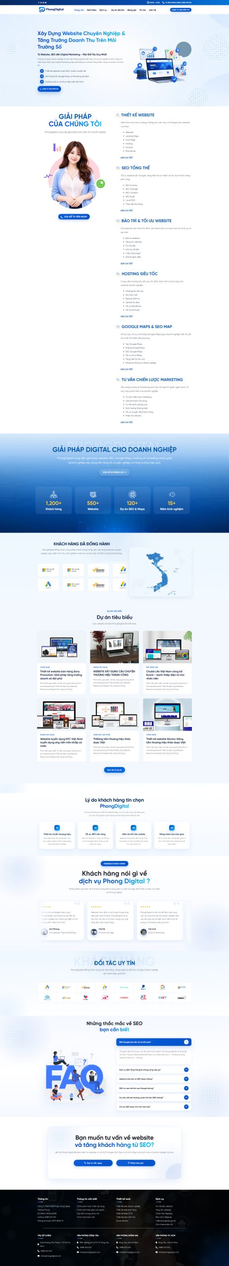 Giao diện Website Công Ty Thiết Kế Website & Digital Marketing Chuyên Nghiệp