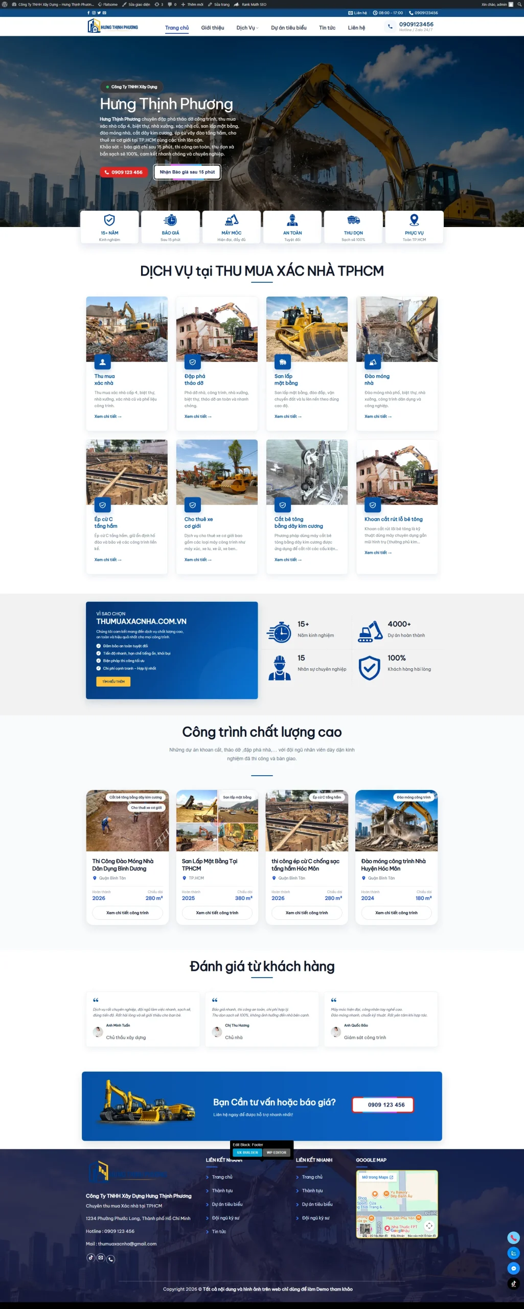 Website Dịch Vụ Tháo Dỡ, Đào Móng, Thu Mua Xác Nhà