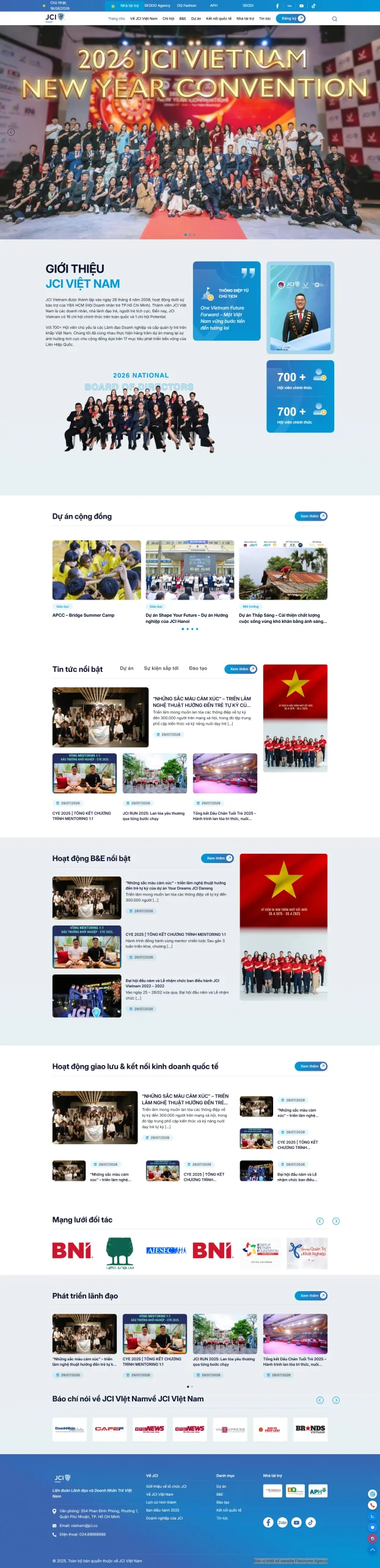 Website Hội Doanh Nghiệp Trẻ – Giao diện chuyên nghiệp, hiện đại, chuẩn SEO