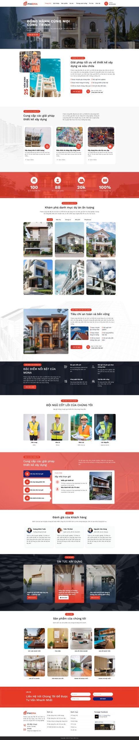 Giao diện Website Kiến Trúc Sang Trọng – Giao Diện Show Dự Án Chuyên Nghiệp