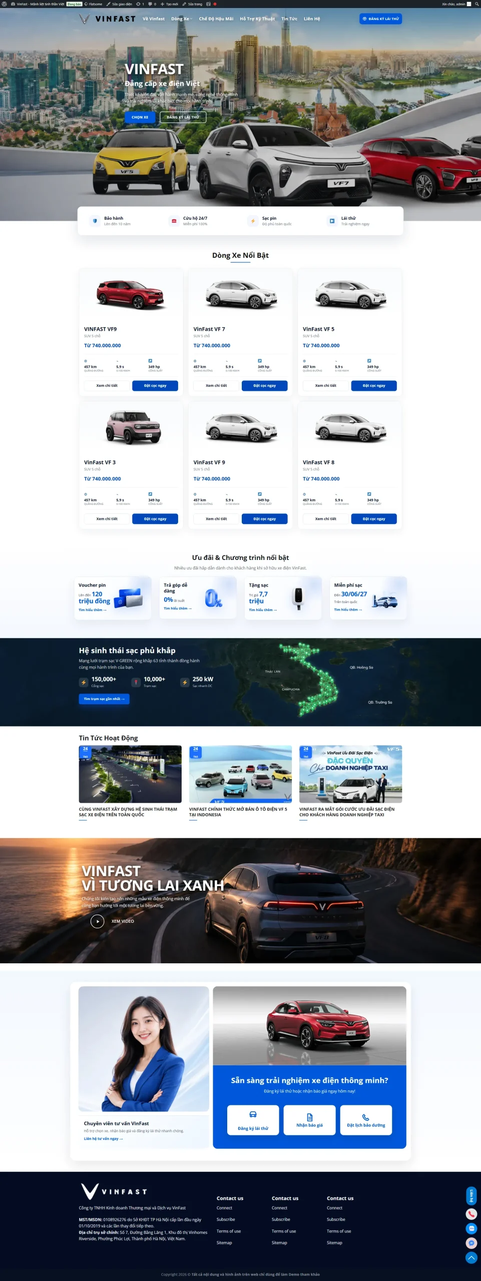 Website showroom VinFast chuyên nghiệp chuẩn seo