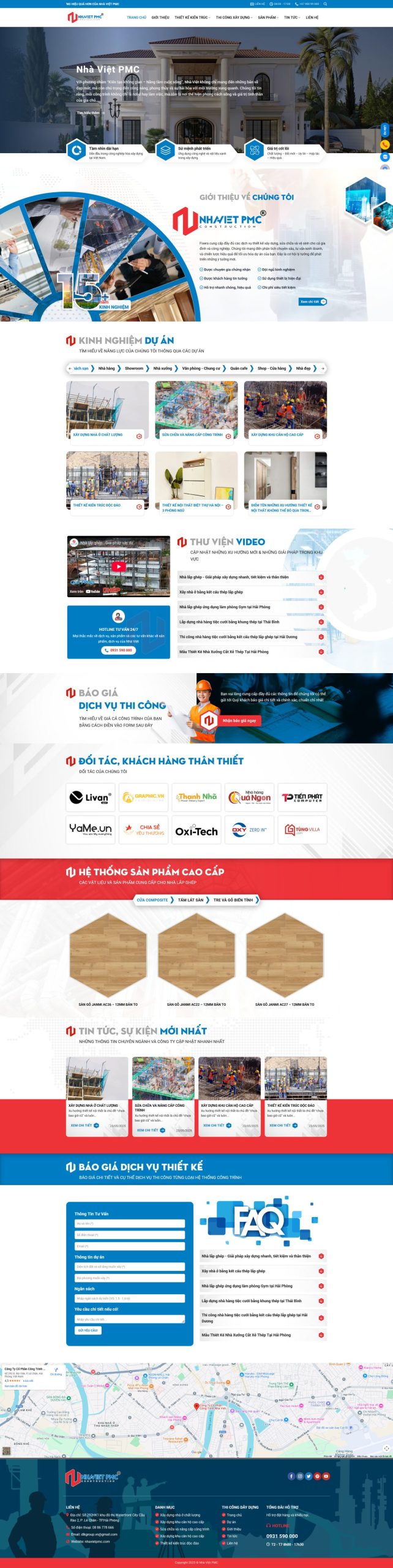 Giao diện Website xây dựng & kiến trúc,giao diện nhà việt chuẩn seo