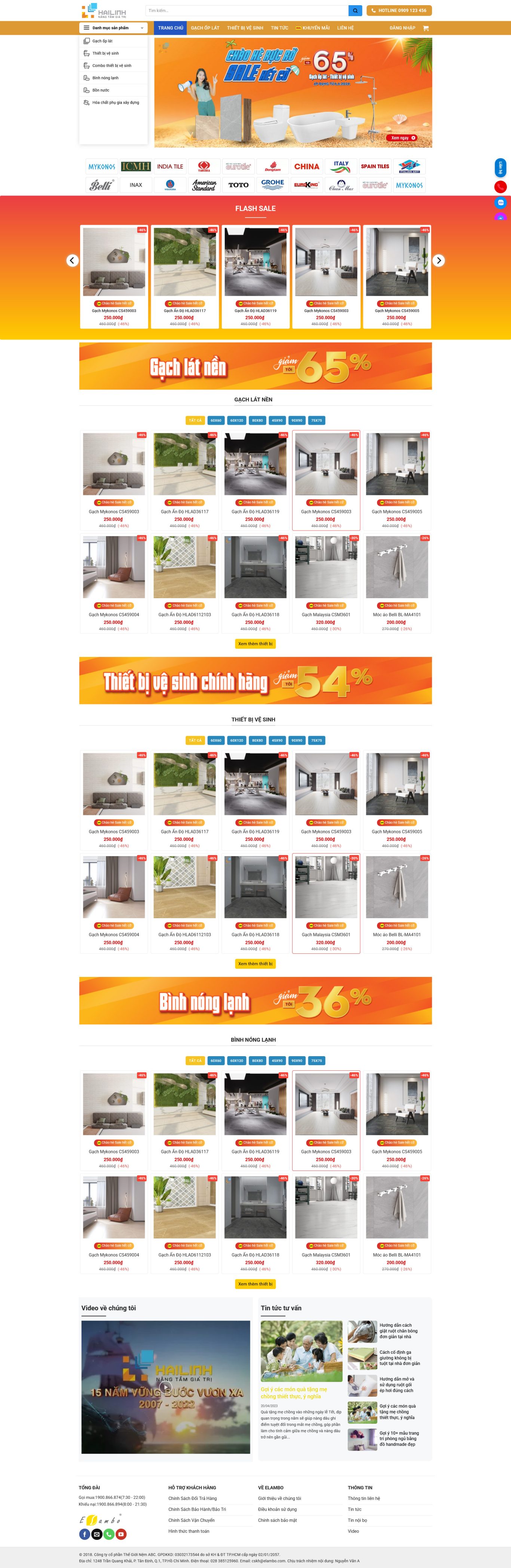 Website bán gạch và thiết bị vệ sinh 3
