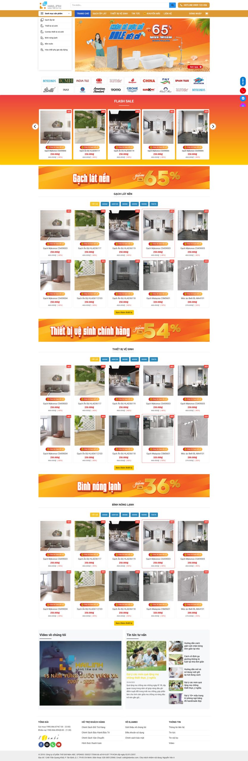 Ảnh 2 - Website bán gạch và thiết bị vệ sinh 3