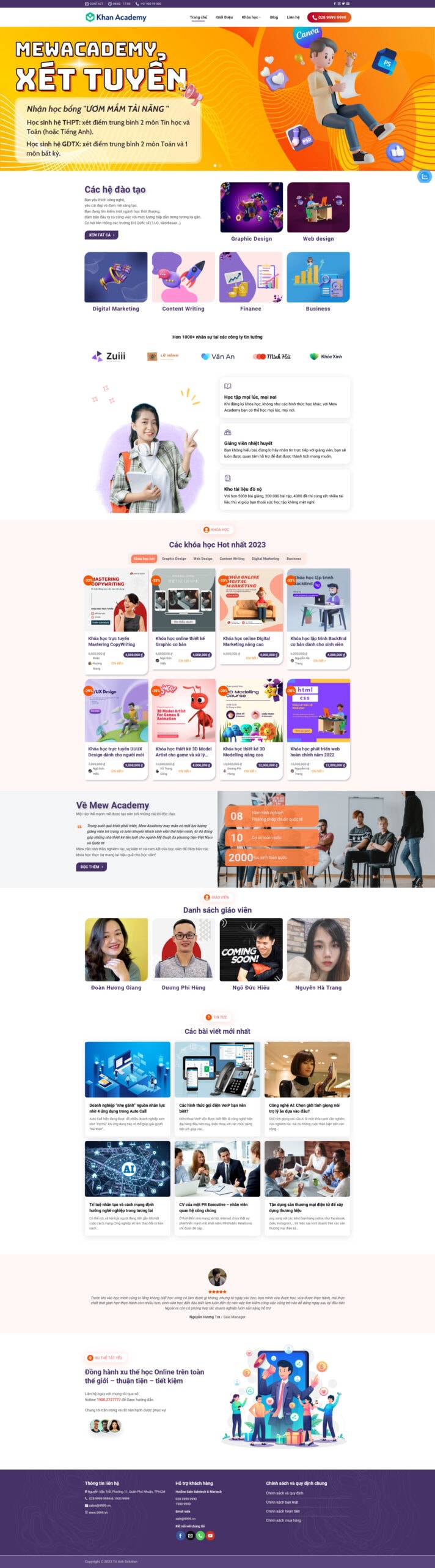Website bán khóa học 6