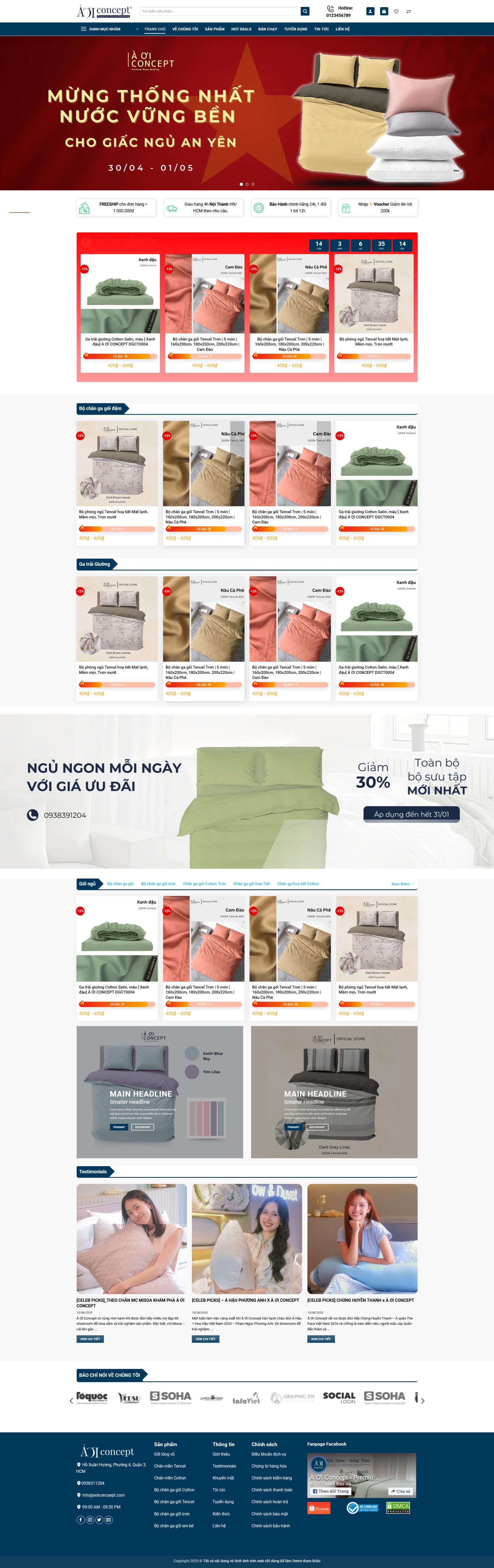 Website bán nệm 1