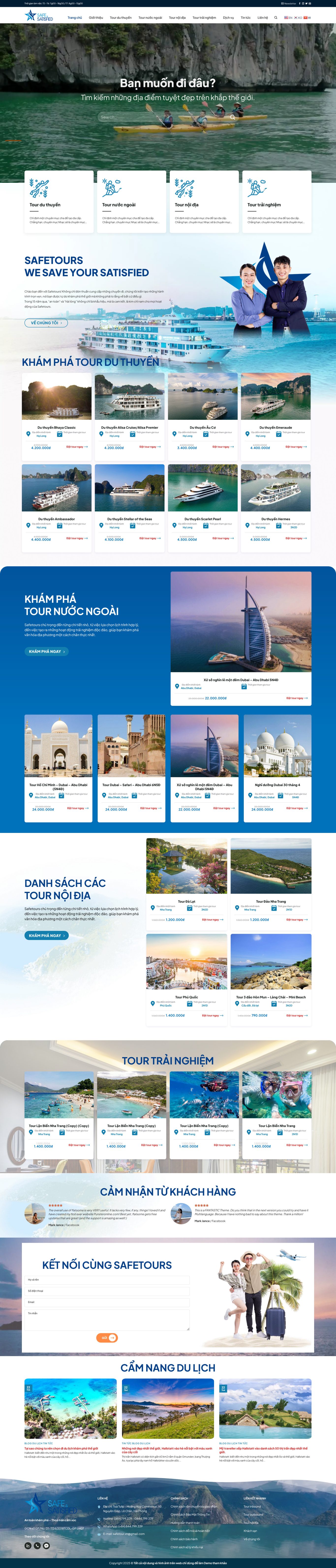 Website bán tour du lịch vip