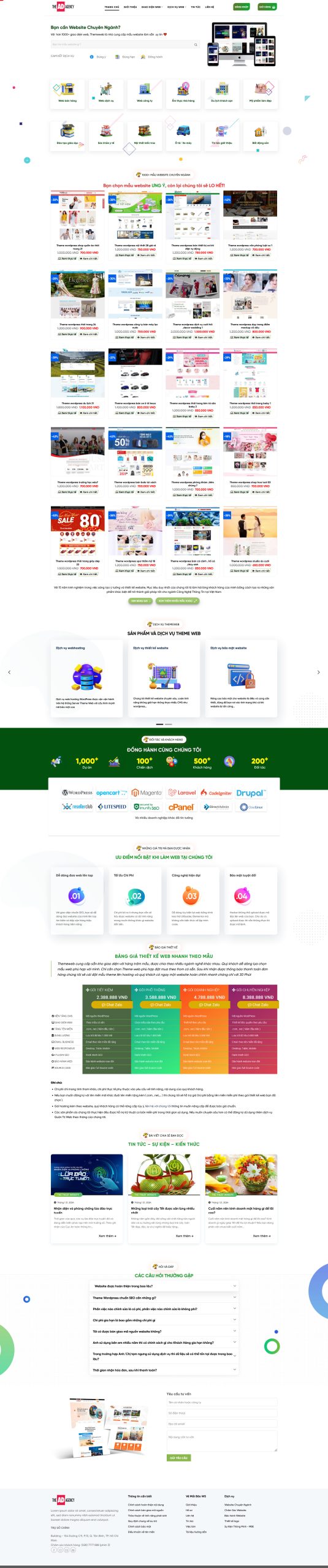 Ảnh 2 - Website công ty Agency7 full chức năng thiết kế web ,domain hosting ,bán theme
