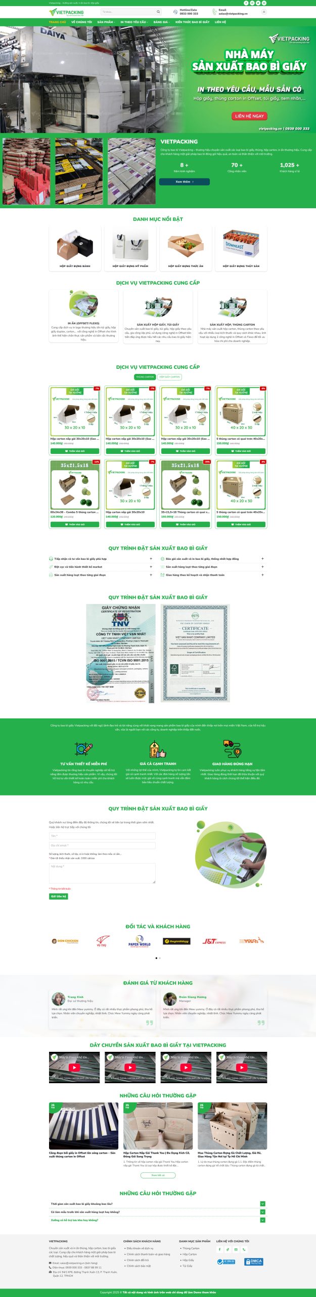 Ảnh 2 - Website công ty sản xuất hộp giấy và in bao bì