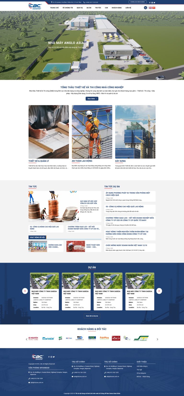 Website công ty xây dựng 4