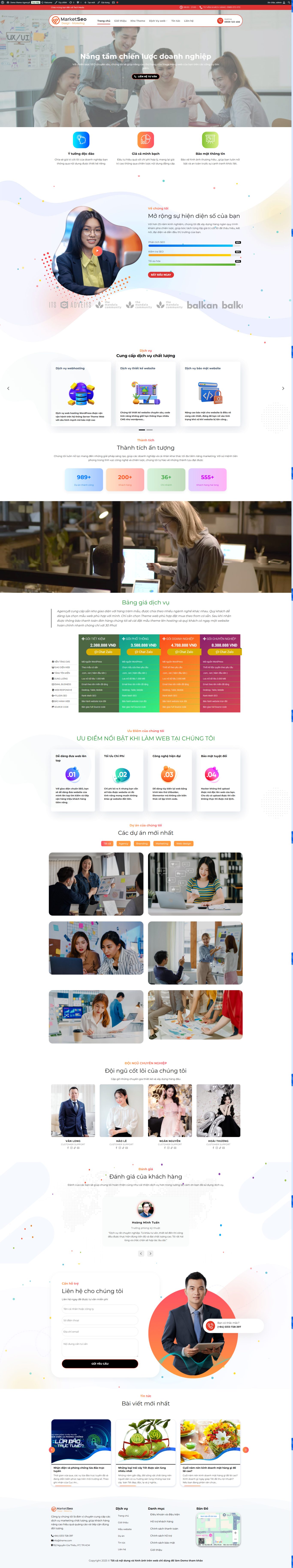 Website giới thiệu công ty thiết kế web Agency 8