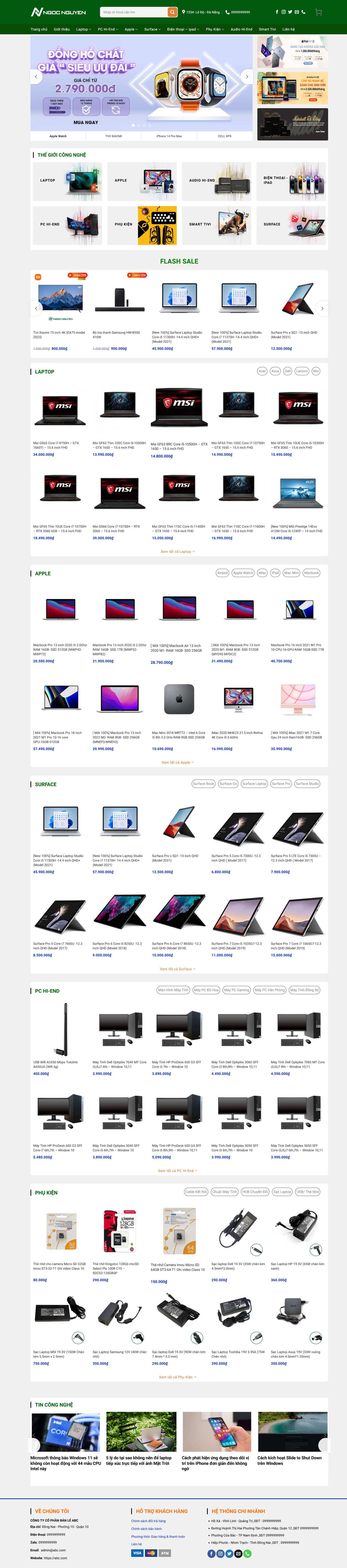 Ảnh 2 - Website máy tính 10 giống ngocnguyen.vn