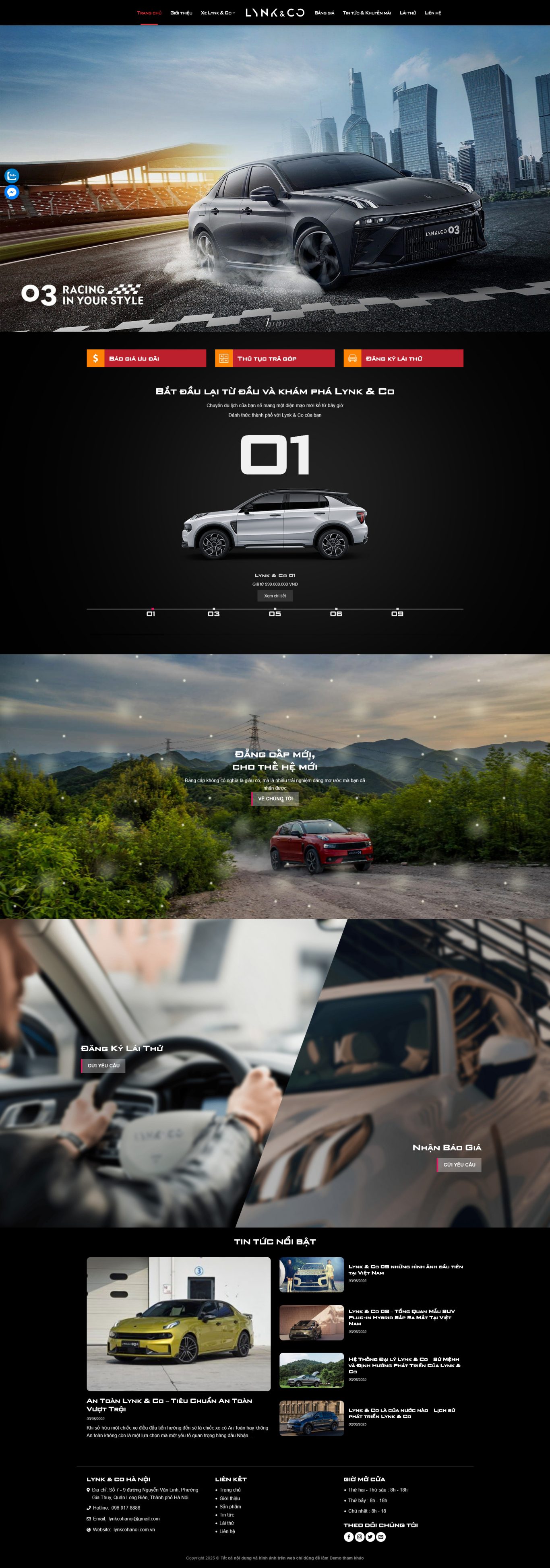 Website Showroom Ô Tô Lynk&Co