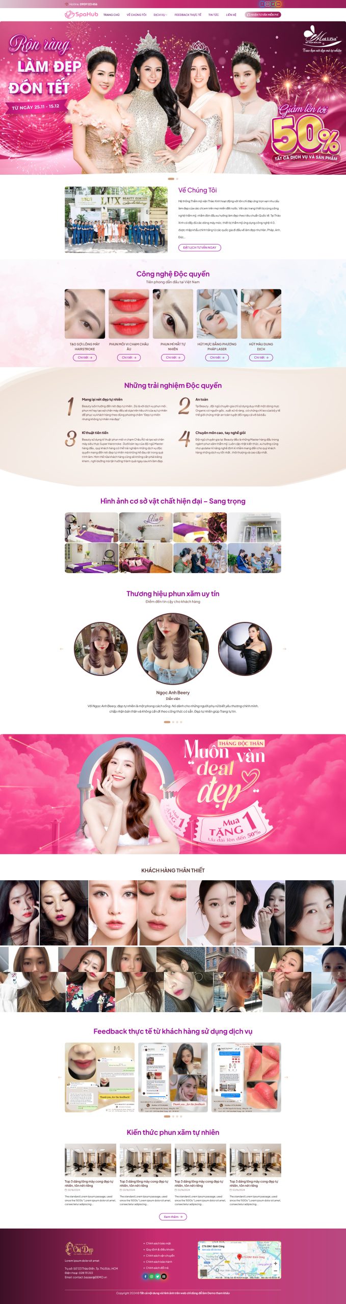 Ảnh 2 - Website spa phun xăm thẩm mỹ