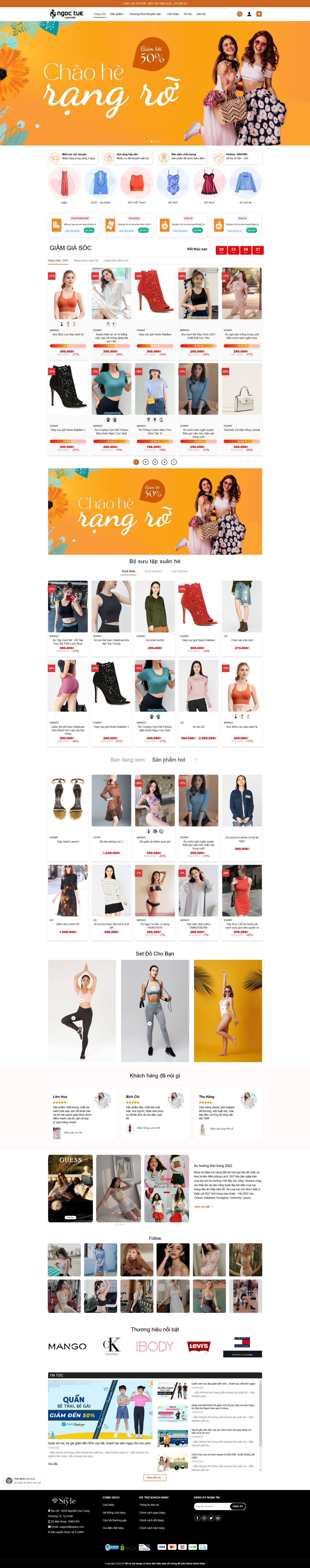 Website thời trang 48 full chức năng
