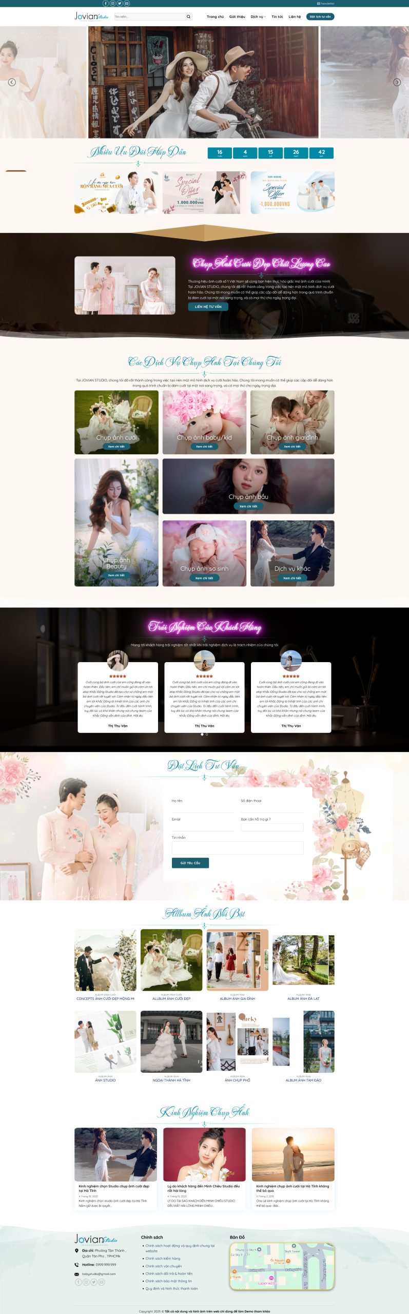 Ảnh 2 - Website tiệm chụp ảnh studio wedding 8 tối ưu chuẩn seo