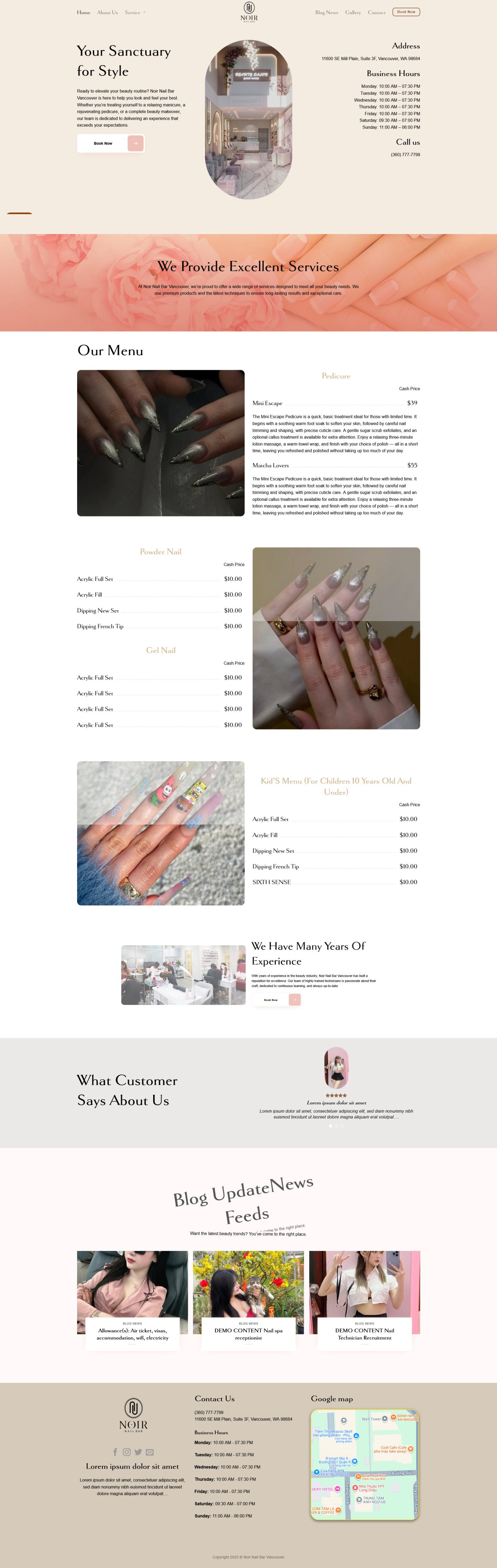 Website tiệm nail 1 chuẩn đẹp
